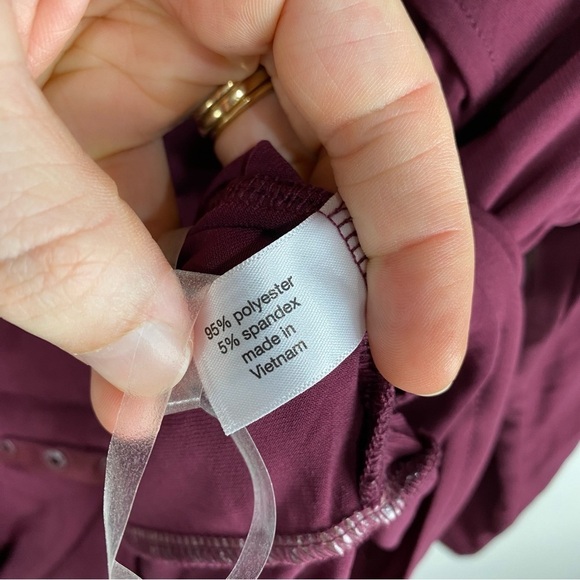 Lane Bryant Keyhole‎ Long Sleeve One Piece Bodysuit Burgundy Size 14/16 (NWT) - Picture 5 of 6